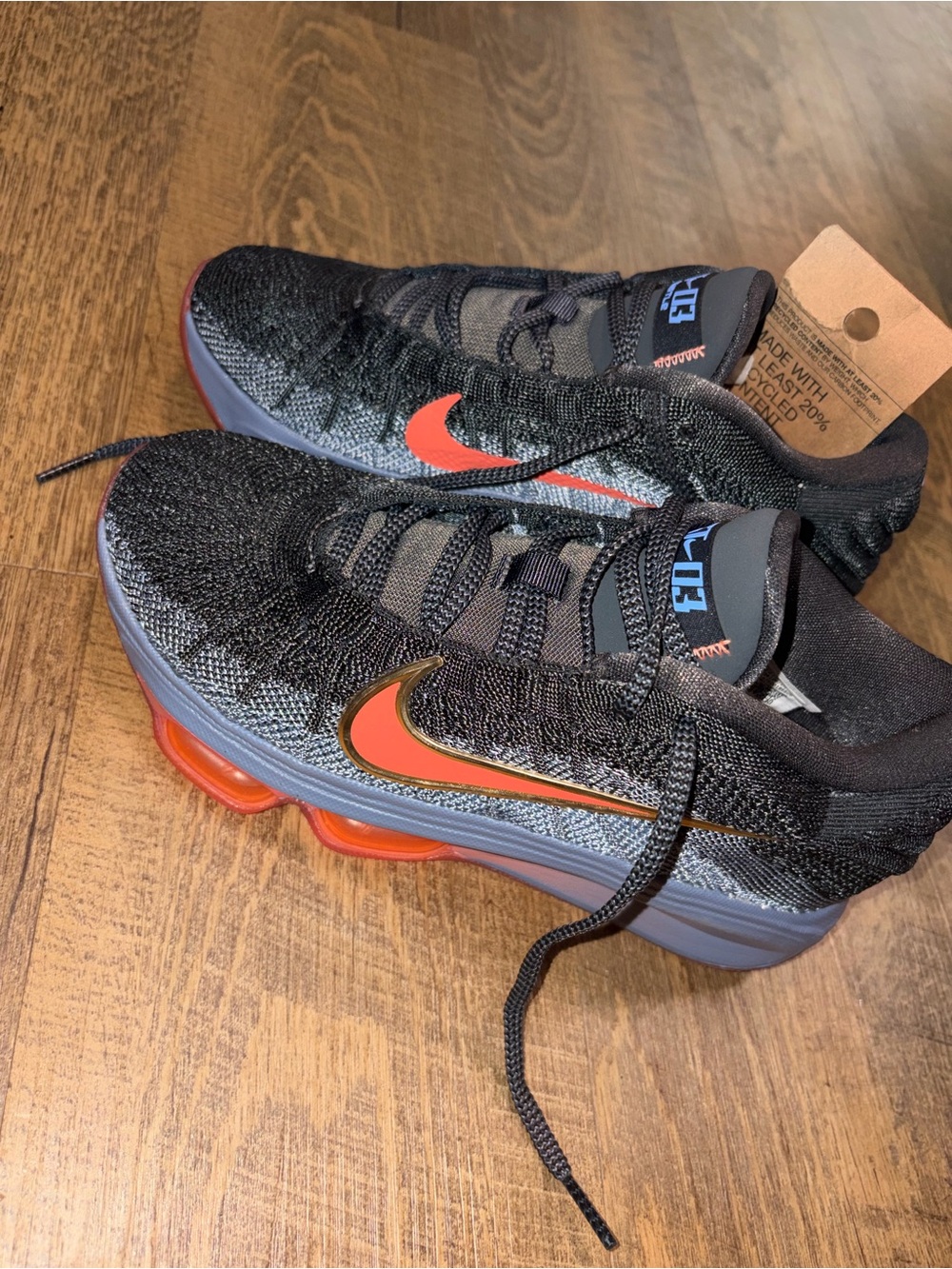 Brand New Nike Air Zoom GT Hustle 3 EP Black Slate with Red/Gold Swoosh